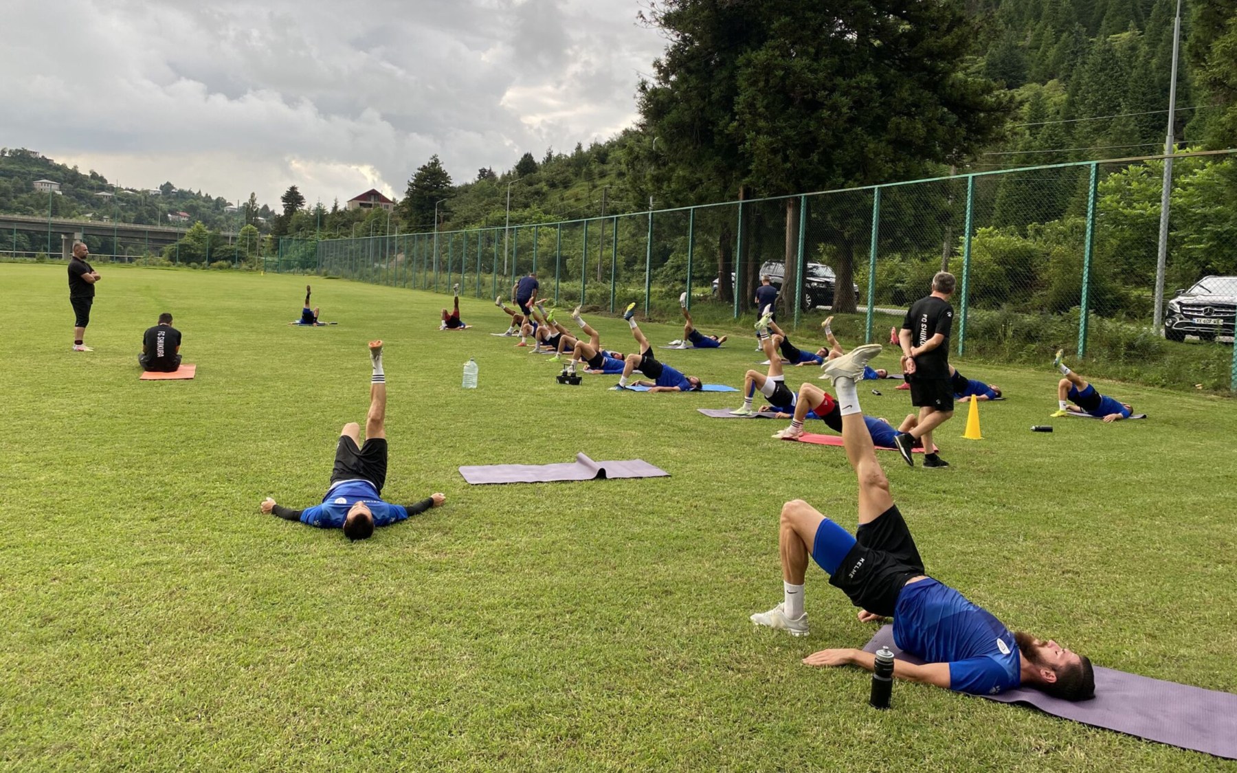 GoalX players training on the football pitch
